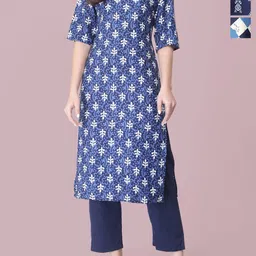 Anouk Rustic Women Pack Of 3 Ethnic Motifs Printed Crepe Straight Kurta-image-46