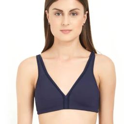 Soie Navy Non Wired Non Padded Half Coverage T-Shirt Bra-27