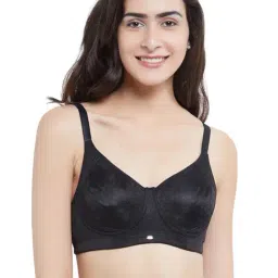 Soie Black Non Wired Non Padded Full Coverage Everyday Bra-image-48