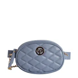 Lino Perros Blue Textured Small Waist Pouch-image-42