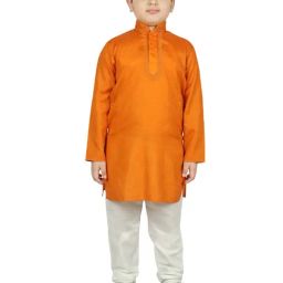 SG Yuvraj Kids Yellow & White Printed Kurta with Pyjama-image-55
