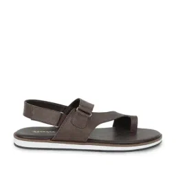 Bata Men's Brown Back Strap Sandals-image-27