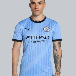 Puma Blue Slim Fit Printed Sports T-Shirt-image-99
