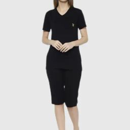 Vimal Jonney Black Regular Fit Pajama Set-image-81