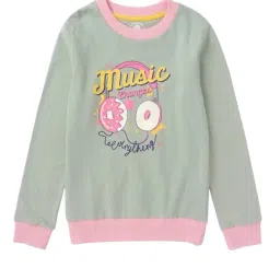 Cub McPaws Kids Green Printed Sweatshirt-image-69