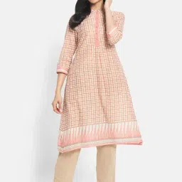 Fabindia Coral Cotton Printed A Line Kurta-image-26