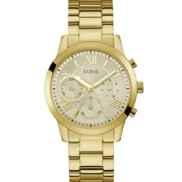 GUESS SOLAR Women Round Gold Tone Dial Analog Watch - W1070L2-picture-20