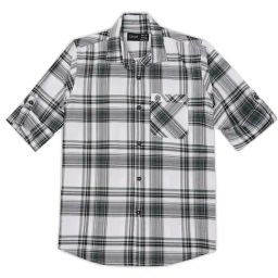 Cavio Boys Green & White Checks Full Sleeves Shirt-image-39