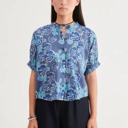 Prakriti Jaipur Indigo Floral Shirt-image-56