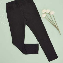 Pantaloons Junior Girls Jet Black Solid Jeggings-image-109