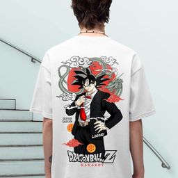 PRONK Men Dragon Ball Z Graphic Printed Round Neck Cotton Oversized T-shirt-image-23