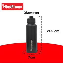 Hindflame Black Single Stainless Steel Solid Water Bottle-image-67