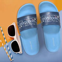 Woodland Women's Blue Slides-picture-41