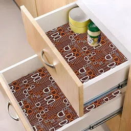 Kuber Industries Brown & White 2 Pieces Shelf Liner Organisers-image-21
