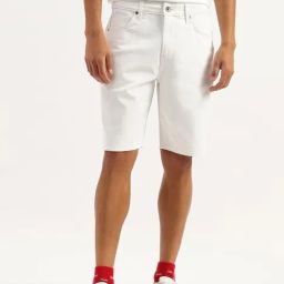 United Colors of Benetton White Solid Shorts-picture-23