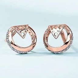 P.N.Gadgil Jewellers Orbella Shine 18kt Rose Gold Stud Gold Earring For Woman-image-27