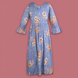 Wish Karo Floral Print Bell Sleeve Fit & Flare Dress-picture-27