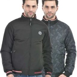Lawman Pg3 Black Regular Fit Printed Reversible Jacket-picture-22