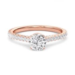 SHINE ETERNAL Lab Grown Diamond 14k (585) Rose Gold Rings for Women-image-14