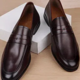 Louis Philippe Men's Brown Formal Loafers-image-84