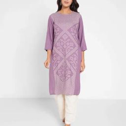 Rangmanch By Pantaloons Violet Regular Fit Printed Kurta-picture-20