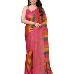 Sadika Striped Silk Blend Saree-picture-17