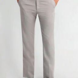 Arrow Grey Slim Fit Checks Trousers-image-79