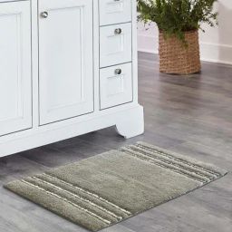 OBSESSIONS Stone Polyester Quick Dry & Anti Skid Bath Mat (Medium)-picture-5