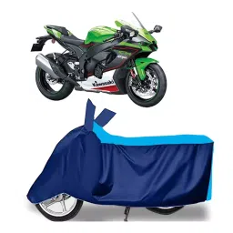 Auto Pearl Two Wheeler Cover for Kawasaki Ninja ZX 10R - Cyan, Blue-image-44