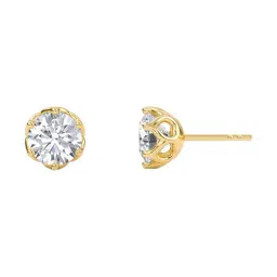 SHINE ETERNAL Lab Grown 18k (750) Yellow Gold Earrings for Women-image-75