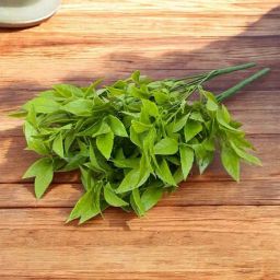 Art Street Green Plastic Curry Tree Leaves Bunch For Vase - Set of 2-image-78