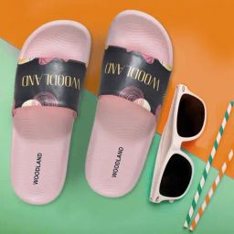 Woodland Women's Pink Slides-image-65