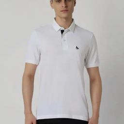 Van Heusen White Cotton Regular Fit Polo T-Shirt-image-97
