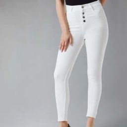 Dolce Crudo White Skinny Fit Jeans-image-88