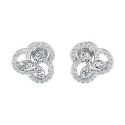 SHINE ETERNAL Lab Grown 18k (750) White Gold Earrings for Women-image-29