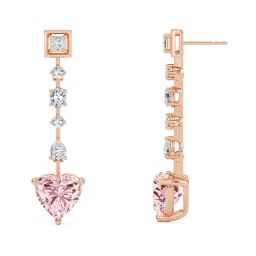 SHINE ETERNAL Lab Grown 18k (750) Rose Gold Earrings for Women-image-67