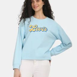 Levi's Blue Cotton Relaxed Fit Sweatshirt-picture-29