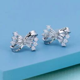 Kushal's Fashion Jewellery White Rhodium Polished Zircon Earring for Women-picture-43