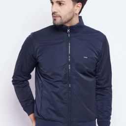 Duke Navy Slim Fit Reversible Jacket-image-116