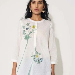 Akkriti By Pantaloons Snow White Regular Fit Floral Print Tunic-picture-27