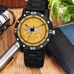 CSAMON Men Printed Dial & Bracelet Style Straps Analogue Watch AeviyoBLK GOLDROM RS NEW PU-image-77
