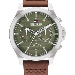 Tommy Hilfiger Men Patterned Dial & Leather Straps Analogue Watch TH1710522-image-79