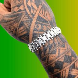 Dynamic Retail Global Men's Silver-Plated Link Bracelet-image-99