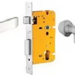 Dorset 60 mm Lever Handle Lock Set with Both Side Key Cylinder Stainless Steel ML HALE OR image 1