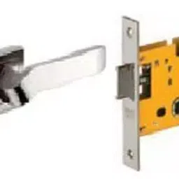 Dorset Lever Handle Lock Set with Mortise Latch Silver Chrome ML HALE OR image 1