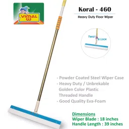 Vimal Koral 460 mm (18 inch) Galvanised Steel Body Floor Cleaning Wiper-image-57