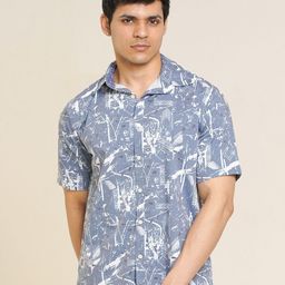 The Roadster Lifestyle Co Printed 100% Cotton Boxy & Loose-Fit Shirt-image-81
