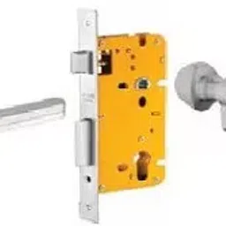 Dorset 60 mm Lever Handle Lock Set with Both Side Key Cylinder Stainless Steel ML ART OR image 1