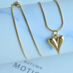 MEENAZ Gold-Plated Heart Shaped Pendants With Chains-image-58