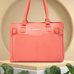 Caprese PU Oversized Structured Shoulder Bag with Applique-2